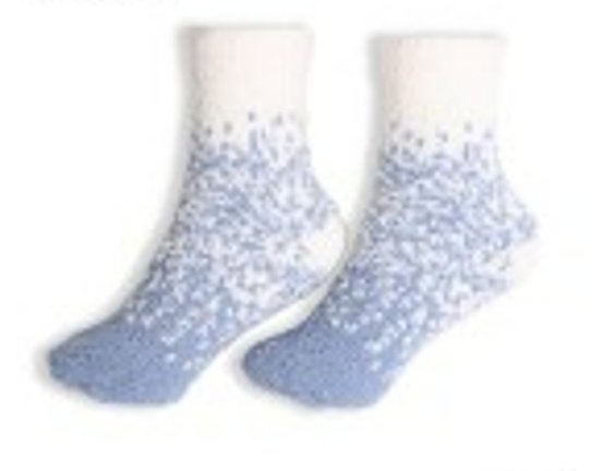 Comfy Luxe Two-Tone Mini Crew Knit Socks - Squash Cancer