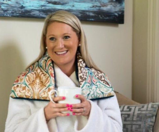 Lux Collection 28″ Hot/ Cold Therapy Spa Wrap with Removable Cover- Romance Teal - Squash Cancer