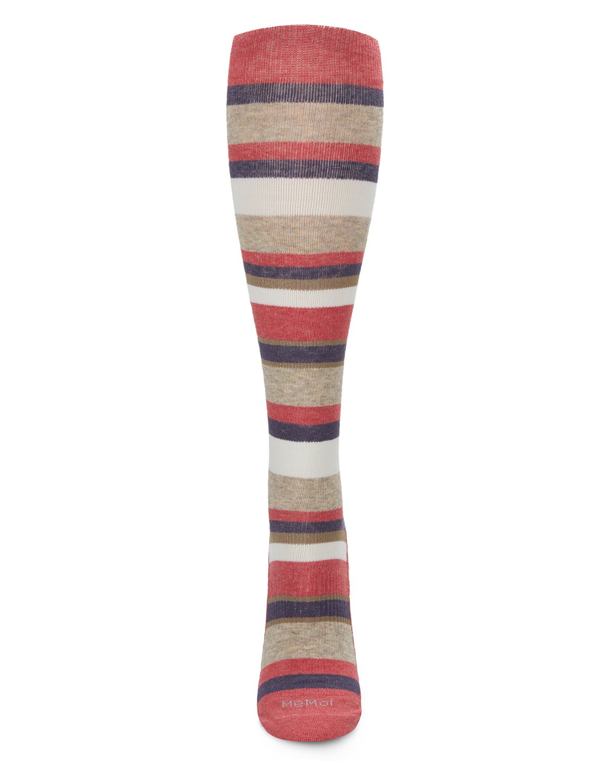Multi Striped Cotton Compression Socks - Squash Cancer