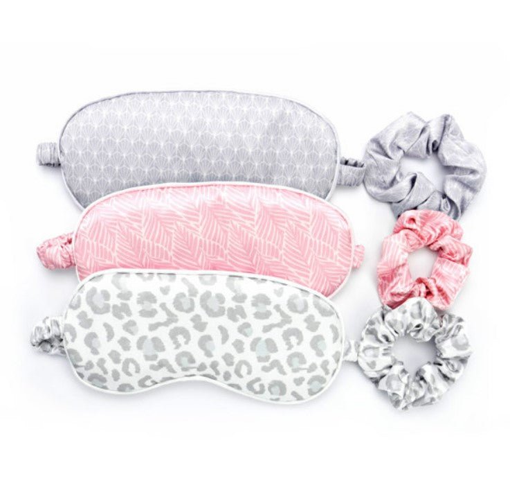 Silky Satin Eye Mask & Scrunchie Set - Squash Cancer