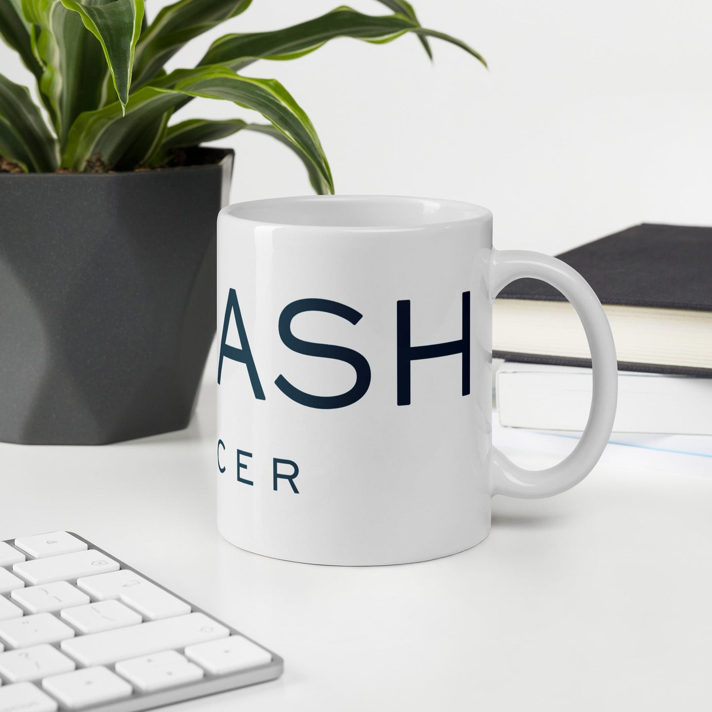 White glossy mug - Squash Cancer