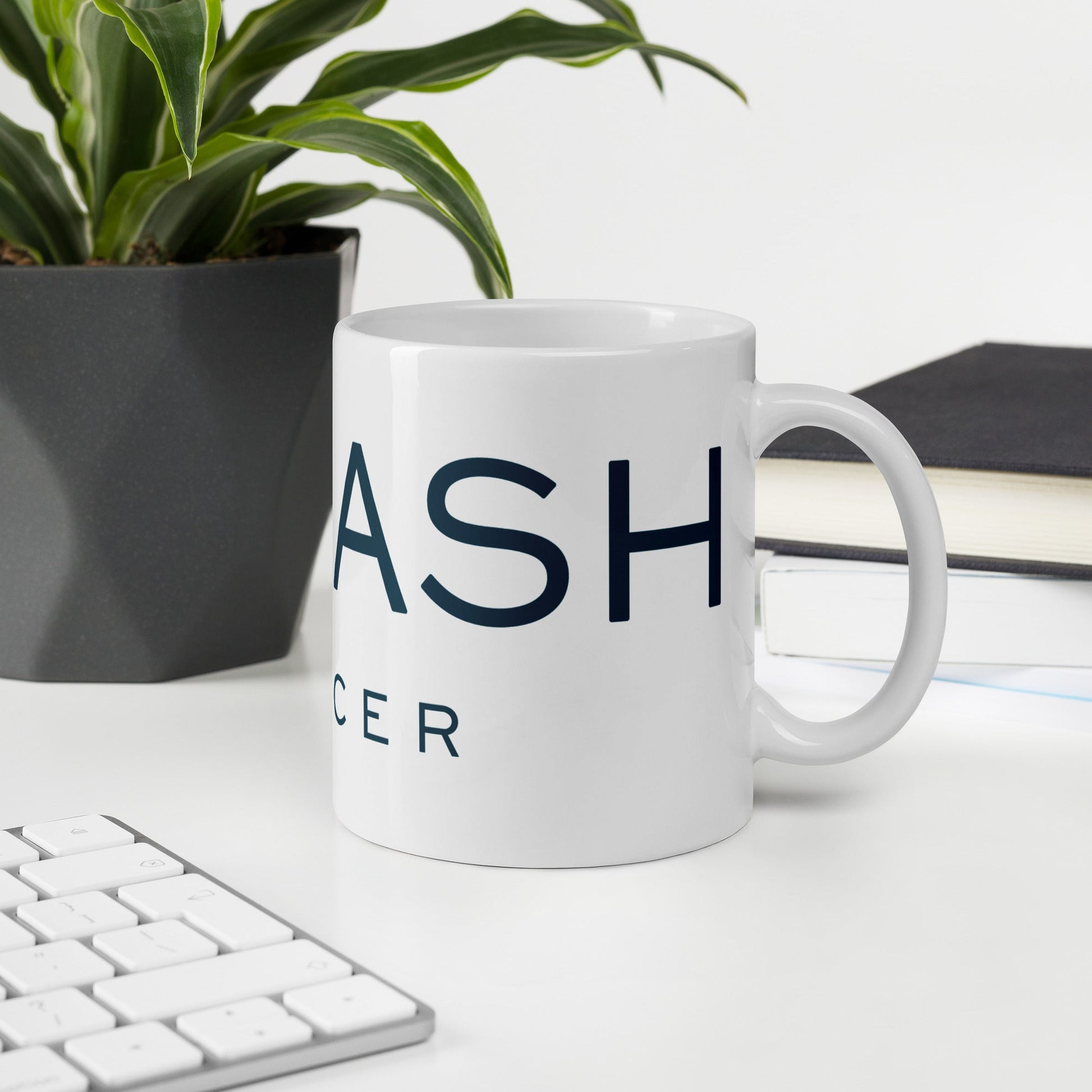 White glossy mug - Squash Cancer