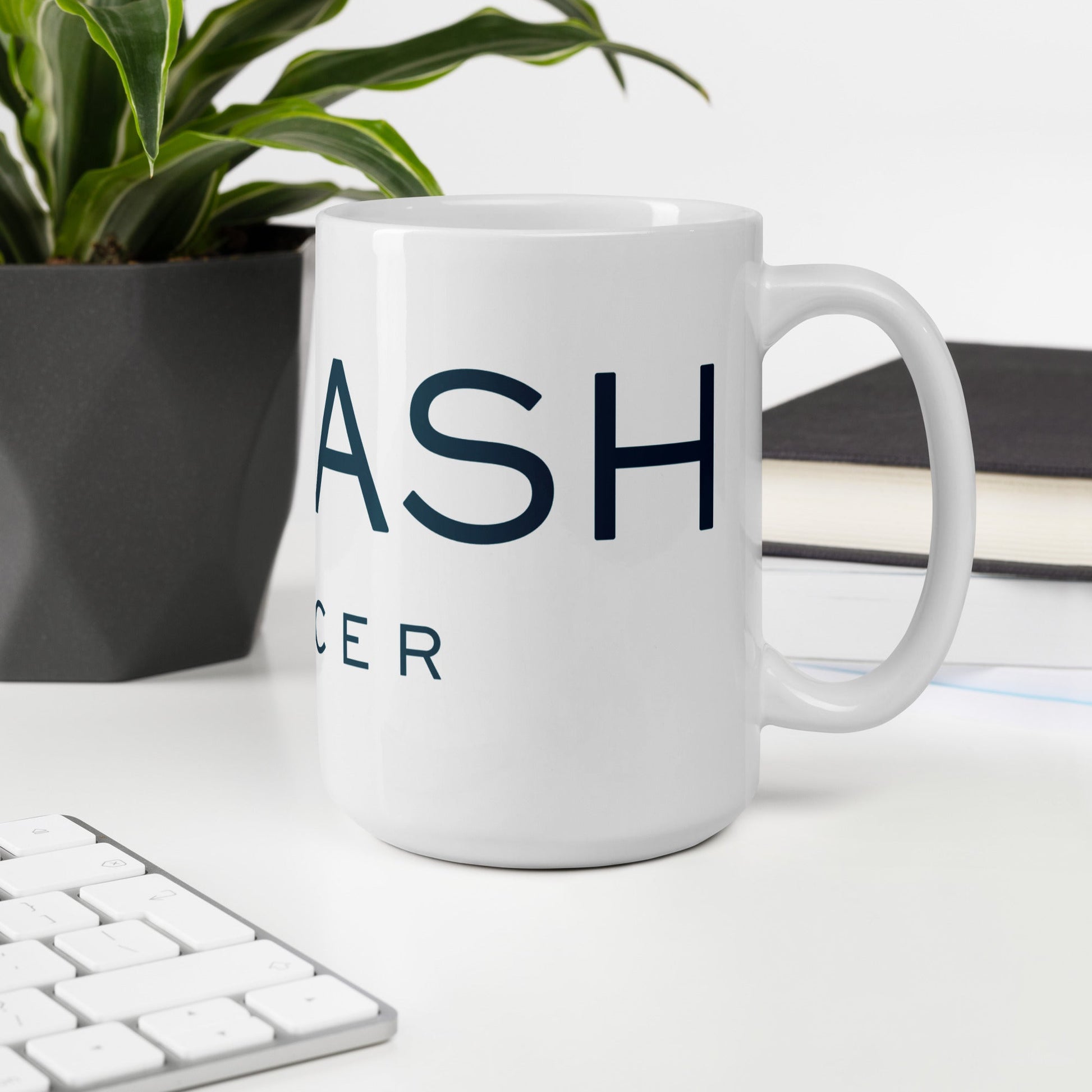 White glossy mug - Squash Cancer