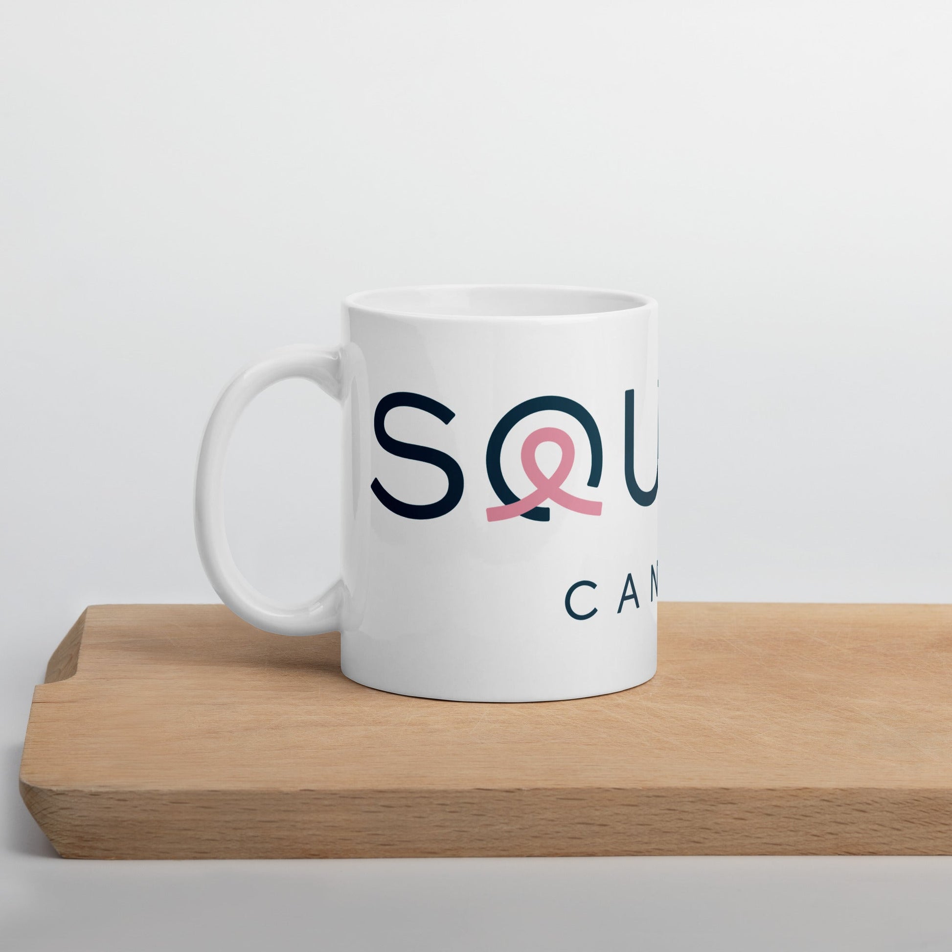 White glossy mug - Squash Cancer