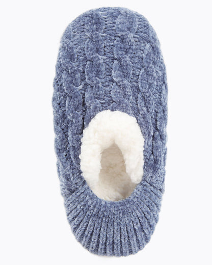 Classic Cable Knit Chenille Slipper - Squash Cancer