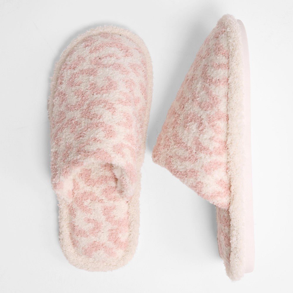 Comfy Luxe Animal Print Slide On Slippers - Squash Cancer